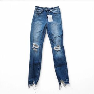Flying Monkey Distressed High Rise Jeans - Blue / 24 / NWT